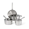 Tramontina Tempo Tri-ply Stainless Steel 7-pc. Cookware Set In Silver