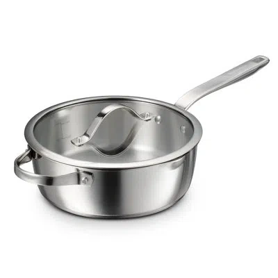 Tramontina Tempo Tri-ply Base Stainless Steel 3.5-quart Saute Pan With Glass Lid, Induction-ready Cooking Pan, 