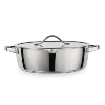 Tramontina Tempo Tri-ply Base Stainless Steel 6-quart Braiser Pan With Glass Lid, Induction-ready, Oven-safe, D
