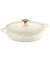 Tramontina Tramotina Enameled Cast Iron 4-qt. Covered Braiser In Ivory