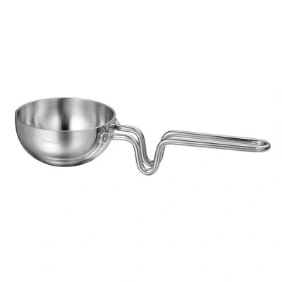 Tramontina Utsava 4-inch Tri-ply Clad Stainless Steel Tadka, Spice Heating Pan For Indian Cooking In Silver