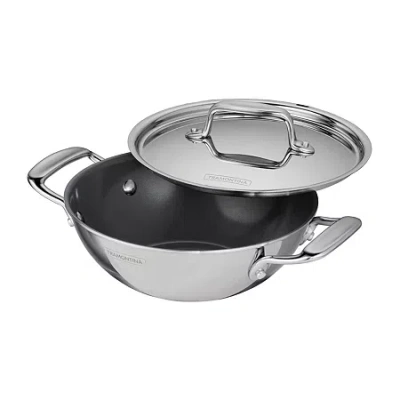 Tramontina Utsava Stainless Steel 1.7-qt. Covered Kadai In Silver