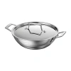 Tramontina Utsava Stainless Steel 2.75-qt. Kadai With Lidwok In Silver