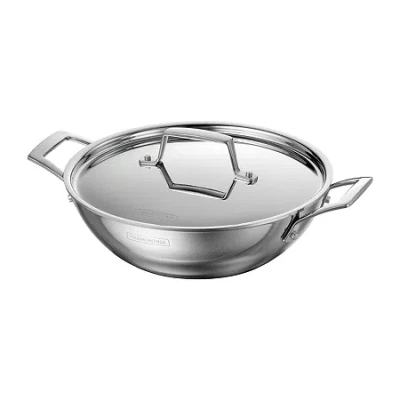Tramontina Utsava Stainless Steel 2.75-qt. Kadai With Lidwok In Silver