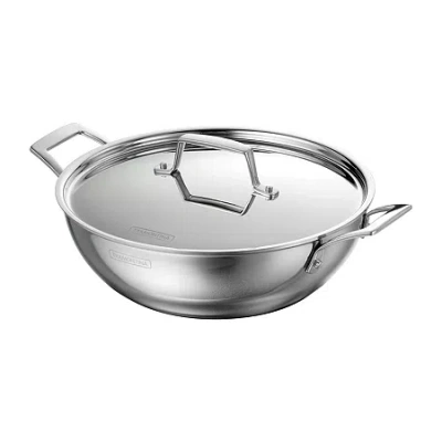 Tramontina Utsava Stainless Steel 4-qt. Kadai In Silver