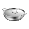 Tramontina Utsava Stainless Steel 6.25-qt. Kadai With Lid In Silver