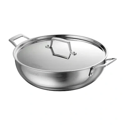 Tramontina Utsava Stainless Steel 6.25-qt. Kadai With Lid In Silver