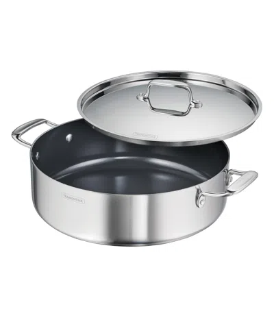 Tramontina Utsava Tri-ply Clad Stainless Steel 6.5-quart Covered Casserole In Silver