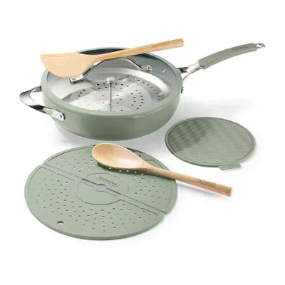 Tramontina Vue All-in-one Plus Ceramic 7-pc. Cookware Set In Green