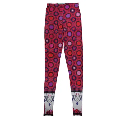 Tramp In Disguise Women's Aziz Silk Leggings In Red In Multi