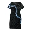 Tramp In Disguise Women's Black / Blue / Green Spica Dress In Black/blue/green