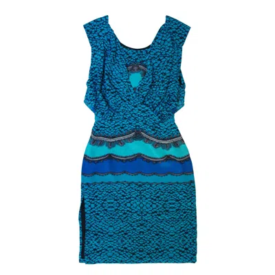 Tramp In Disguise Women's Blue Puntilla Dress