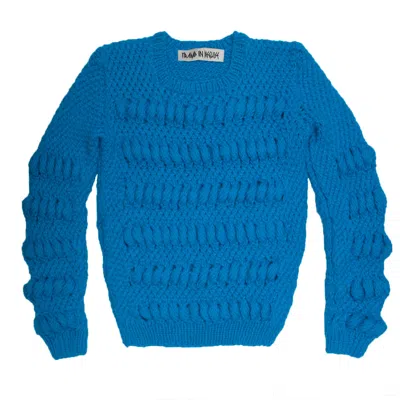 Tramp In Disguise Women's Blue Twister Jumper