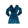 Tramp In Disguise Women's Green Vega Dress In Teal Colour In Blue