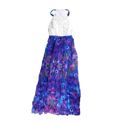 Tramp In Disguise Women's Grenadier Silk Dress In Purple Print In Multi
