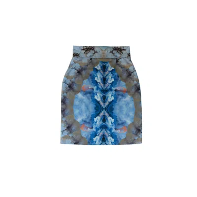 Tramp In Disguise Women's Grey Printed Cloud Skirt In Multi