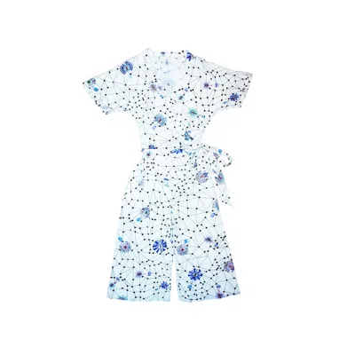 Tramp In Disguise Women's Jin Jumpsuit In White Print