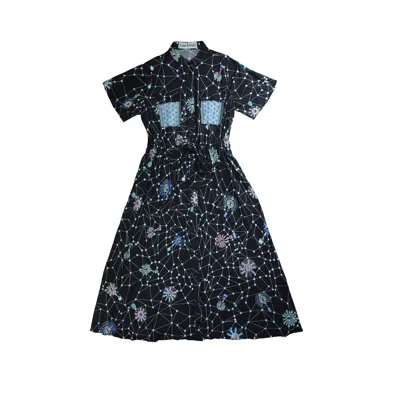 Tramp In Disguise Women's Mechan Dress In Black Print
