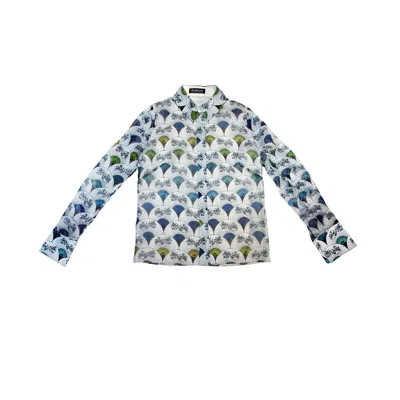 Tramp In Disguise Women's Printed Asuka Shirt In White