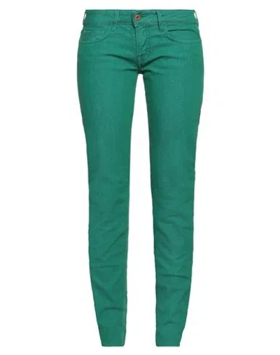 Tramp Woman Jeans Emerald Green Size 29 Cotton, Polyester, Elastane