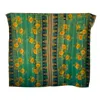 Transcend Green / Blue / Black Spice Trail Vintage Kantha Throw In Green