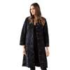 Transcend Women's Malika Coat - Black On Black Embroidery In Black