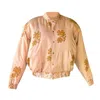 Transcend Women's Rose Gold Sana Bomber Jacket In Rose Gold