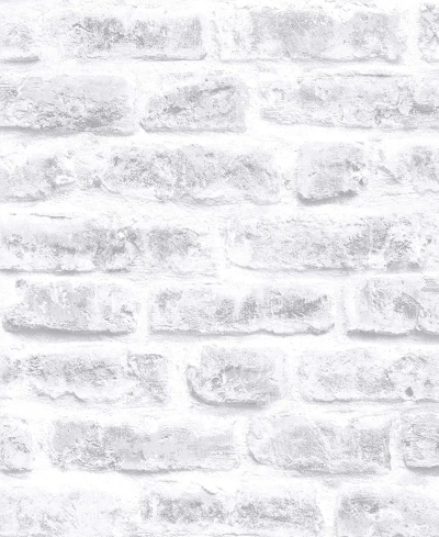 Transform Industrial Brick Peel And Stick Wallpaper In White