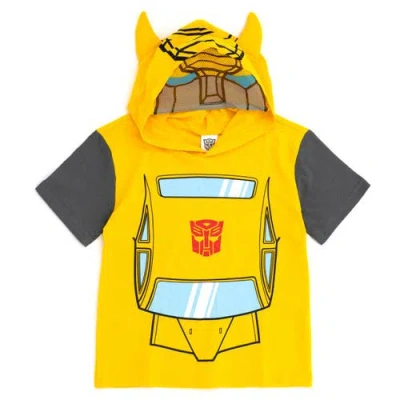 Transformers Kids'  Cosplay Hooded T-shirt In Yellow