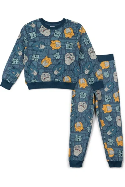 Transformers Kids'  Fleece 2-piece Sweatshirt And Pants Set In Blue
