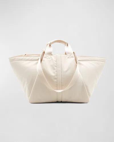 Transience Fortune Water-resistant Zip Tote Bag In Coconut