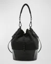Transience Irl Drawstring Bucket Crossbody Bag In Black