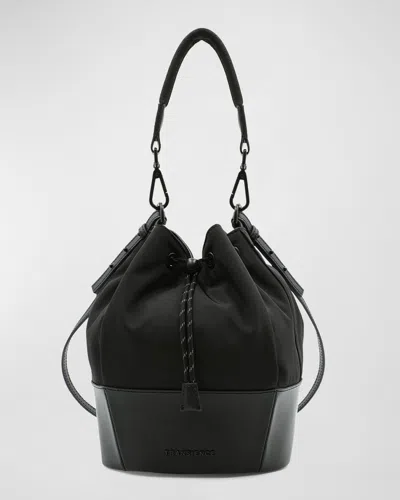 Transience Irl Drawstring Bucket Crossbody Bag In Black