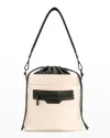 Transience Small Swing Drawstring Bucket Bag In Coconut