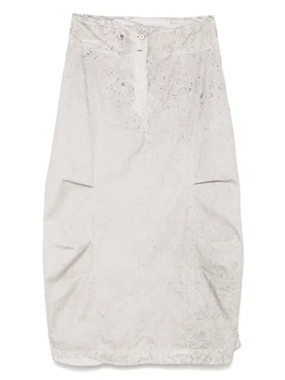 Transit Abstract-print Midi Skirt In Grey