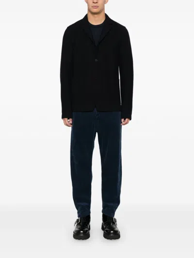 Transit Boiled Wool Blazer In Blau