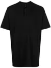 Transit Button-fastening Cotton T-shirt In Black