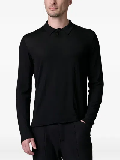 Transit Buttoned Pullover In Black
