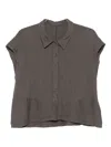 Transit Buttoned Short-sleeve Shirt In Gray