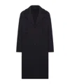 Transit Long Single-breasted Wool Coat In Black