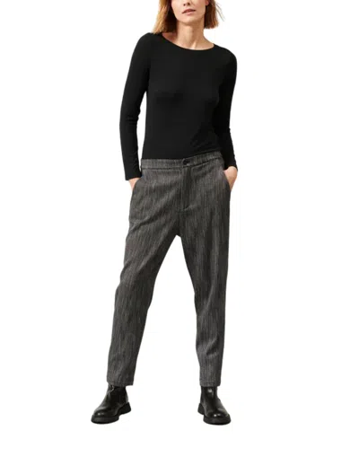 Transit Charming Micro-pattern Wide-leg Trousers In Black