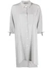 Transit Check-pattern Half-sleeve Shirt In White