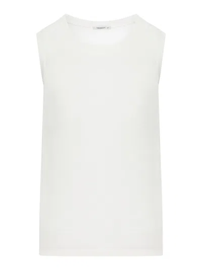 Transit Comfort Wide-shoulder Jersey Tank Top In White