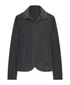 Transit Flared Velvet Ribbed Jacket In Black