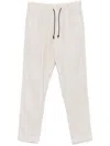 Transit Stretch Linen Cropped Trousers Ice In 灰色