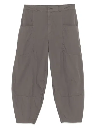 Transit Cotton Cargo Pants In Grey