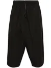 Transit Cotton Cropped Trousers In Black