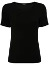 Transit T-shirt Mit U-boot-ausschnitt In Black