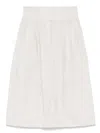 Transit Crinkled Midi Skirt In Neutrals