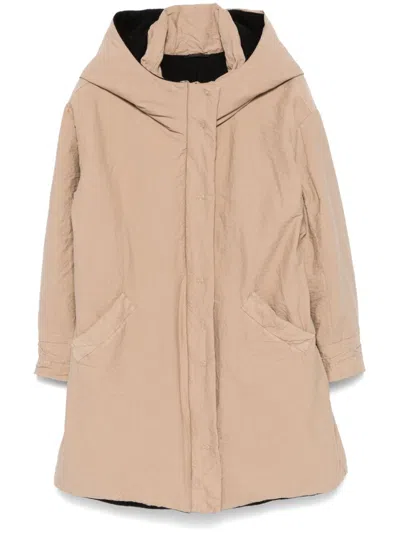 Transit Crinkled Raincoat In Brown